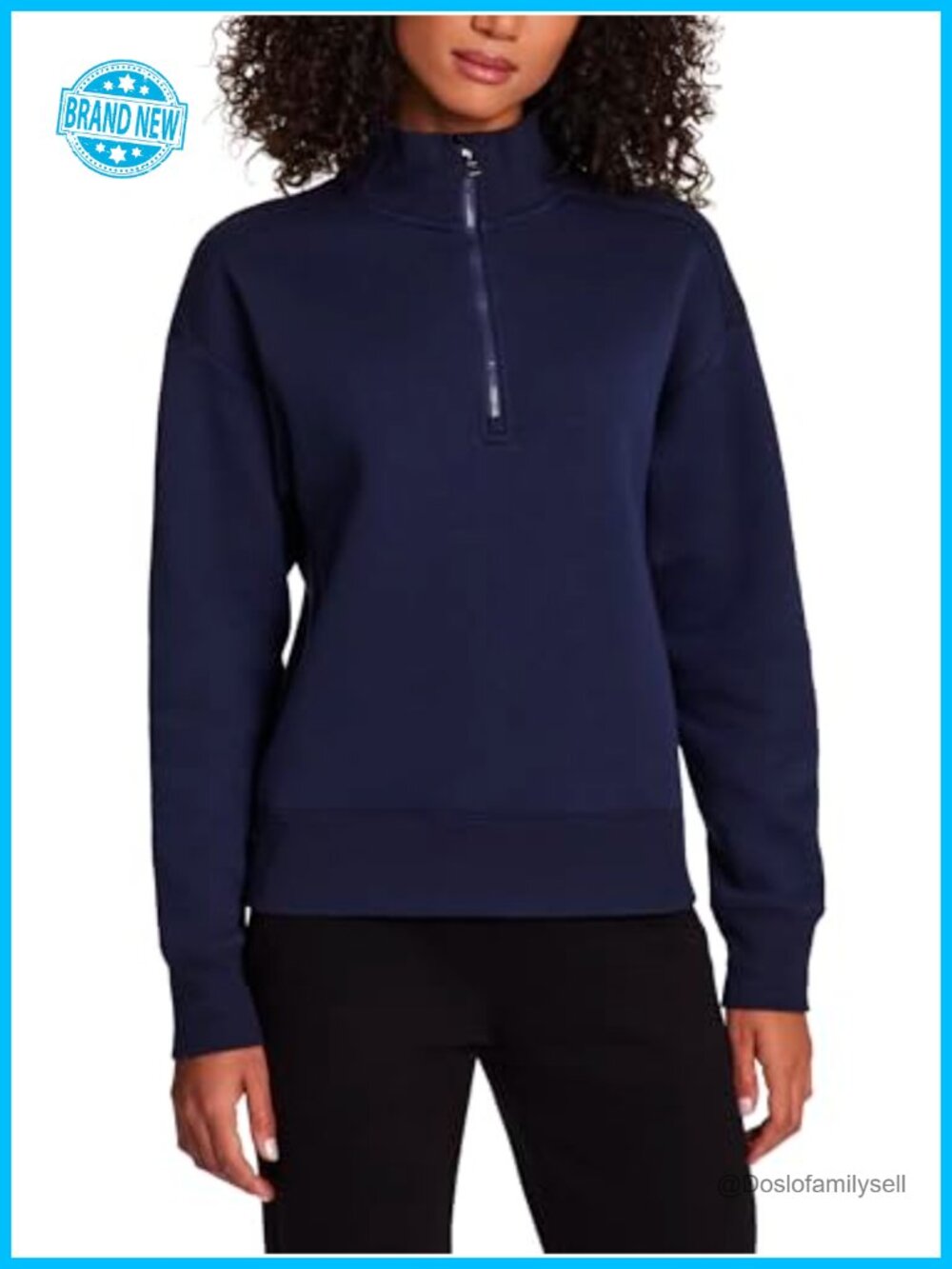 Supersoft Fleece Half-Zip Pullover Relaxed Fit Midweight Active Top